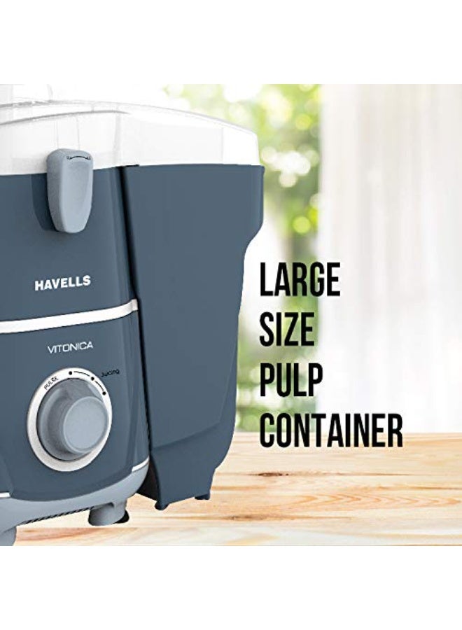 Havells Click to see full view Product Image Product Video 2 VIDEOS Product Image Product Image Product Image Product Image Product Image5+  Ask Rufus  What materials is it made of?   Does it have different speed settings?   Is it easy to clean?   Ask something else Havells Vitonica 500Watts Juicer Mixer Grinder with 3 Bigger Size Jars | Rust Resistant 304SS Sieve | Large Size Pulp Container | 1.75 Ltr Break Resistant Jar | 5 Yr Motor Manufacturer Warranty (Blue) - Image 3